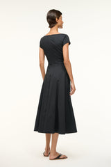 SHORT SLEEVE WELLS DRESS | BLACK
