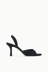 BRIGITTE HEEL | BLACK SATIN