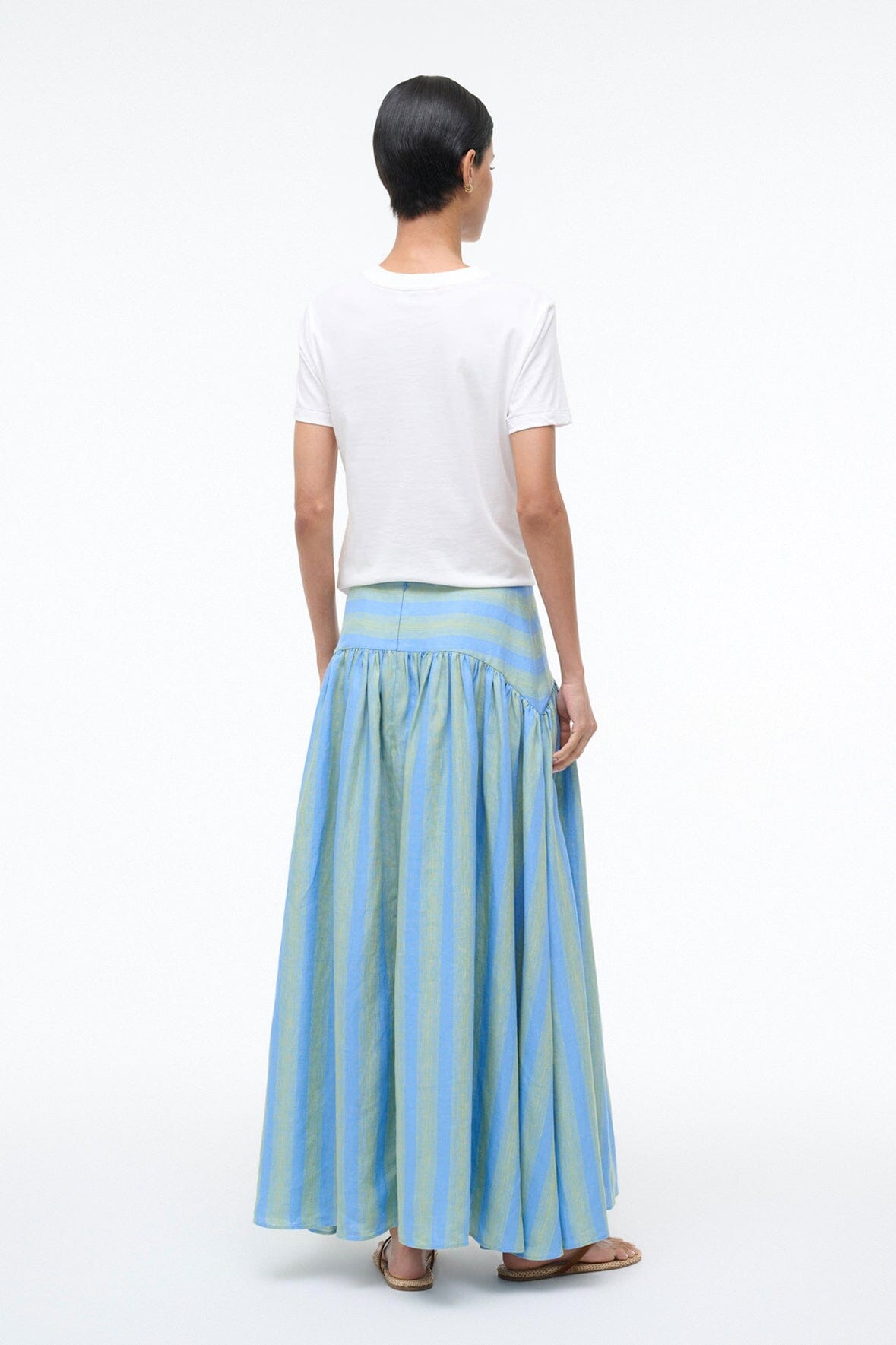 PROCIDA LINEN SKIRT | SEAPORT STRIPE