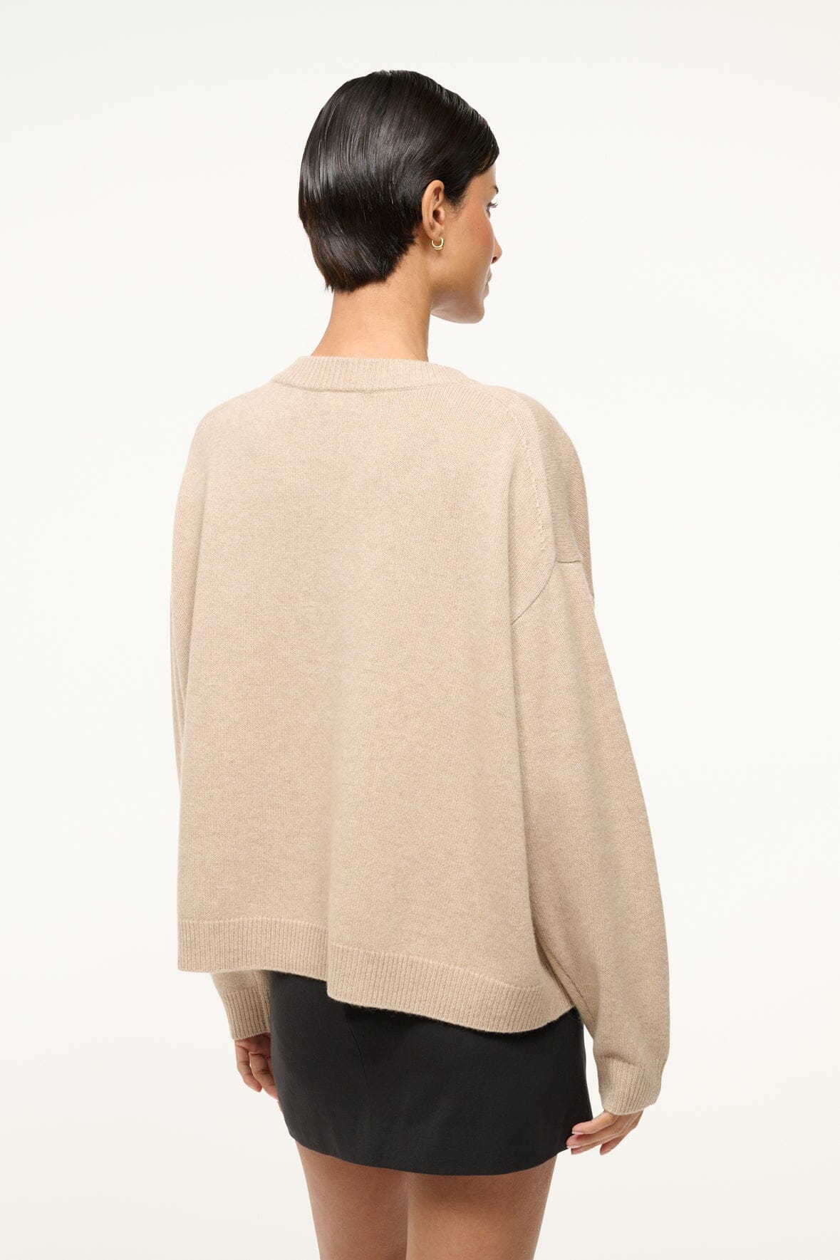 SERRANO CASHMERE RELAXED CREW | STONE