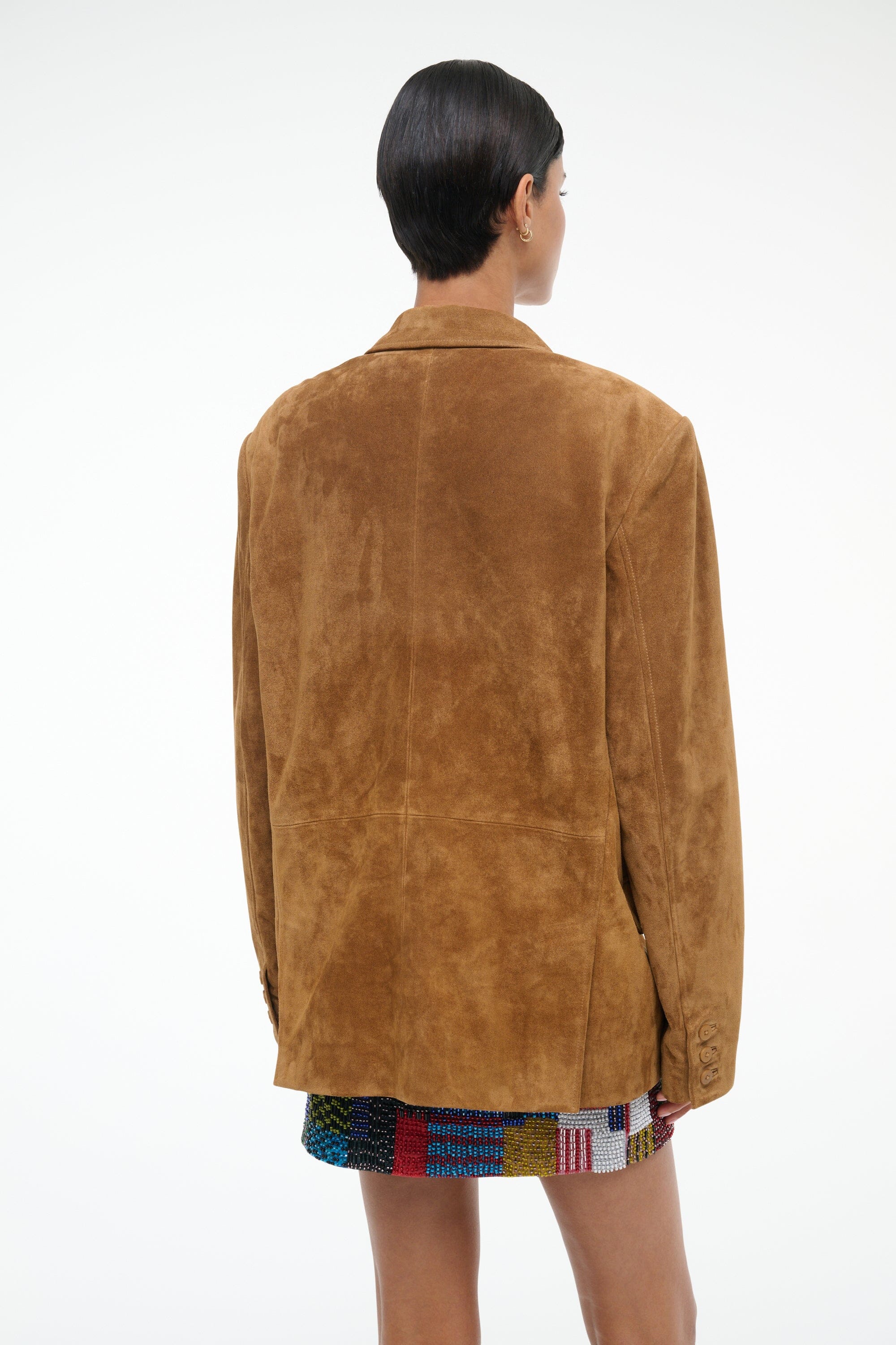 NATALIE SUEDE JACKET | TAN