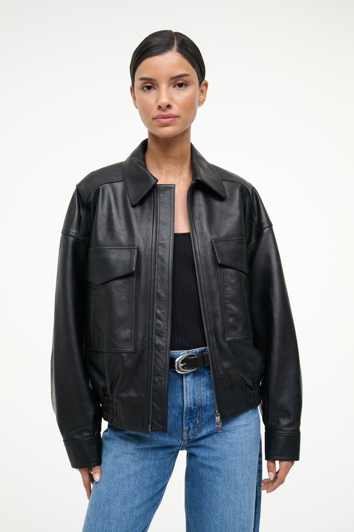 EUGENE LEATHER JACKET | BLACK