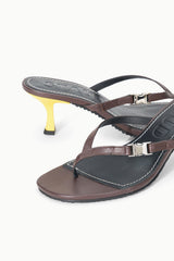 FLYNN KITTEN HEEL | ESPRESSO LEMON