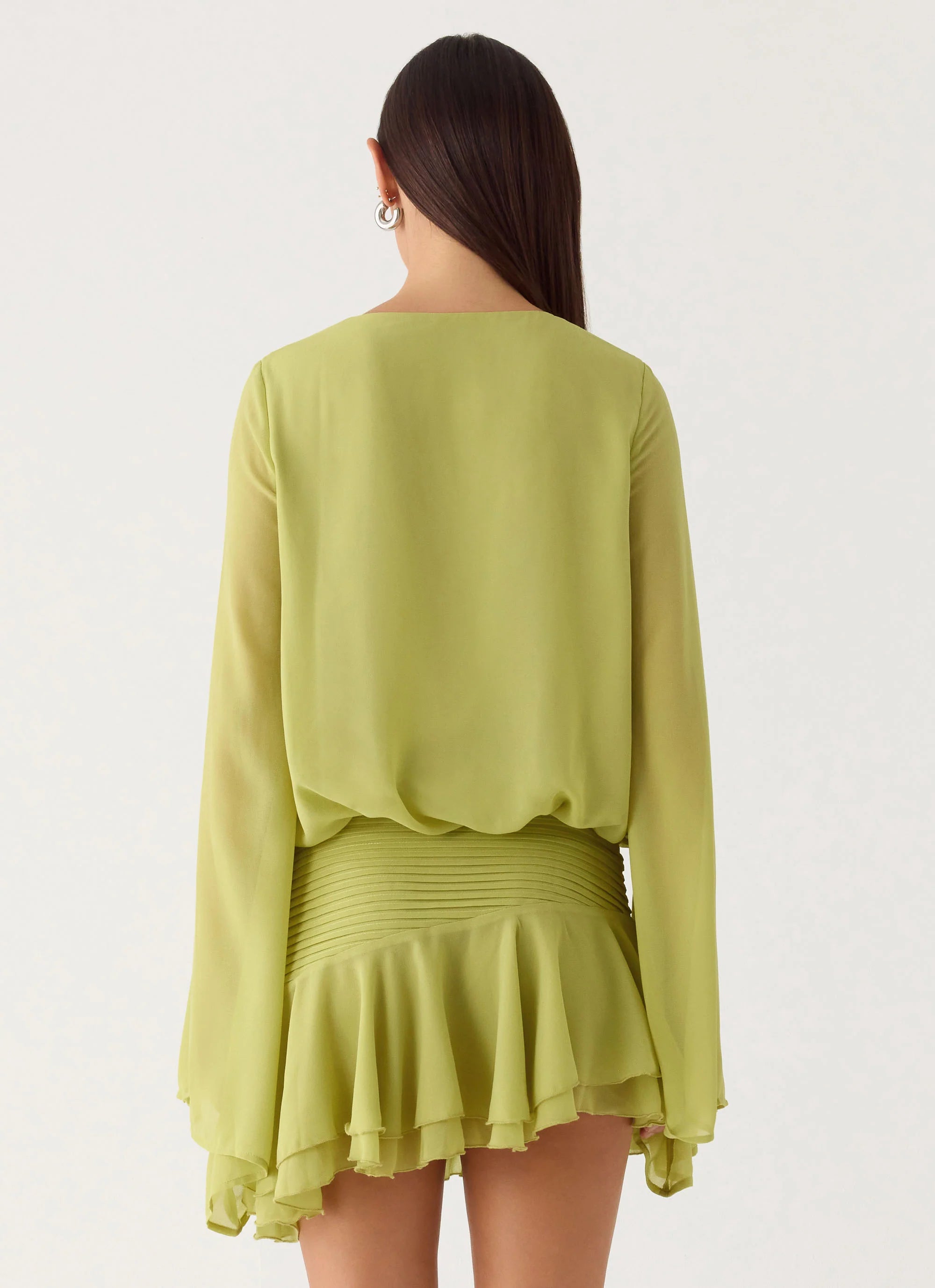Solo In Soho Mini Dress - Lime